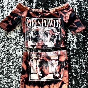 chic fullset of a tee and a skirt